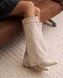 Lavista - Bottes en daim mi-cuisses - Taupe