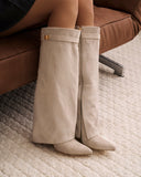 Lavista - Bottes en daim mi-cuisses - Taupe