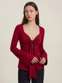 Zeïa - Top - Rouge Bordeaux