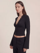 Maya - Top en dentelle - Noir