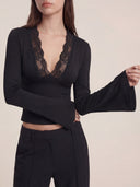 Maya - Top en dentelle - Noir
