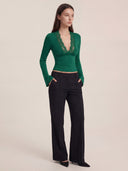 Maya - Top en dentelle - Vert