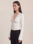 Maya - Top en dentelle - Blanc