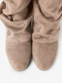 Emilia - Bottes en suède tombantes - Beige