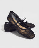Ballerines en dentelle - Noir