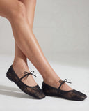 Ballerines en dentelle - Noir