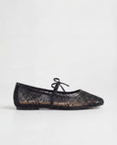 Ballerines en dentelle - Noir