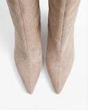 Mona - Bottes hautes en suédine - Beige