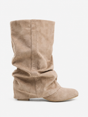 Emilia - Bottes en suède tombantes - Beige